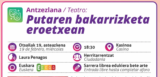 'Putaren bakarrizketa eroetxean', Laura Penagos