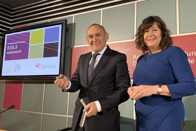 Foru aldundiak 518,3 milioi euroko aurrekontua aurkeztu du 2020rako