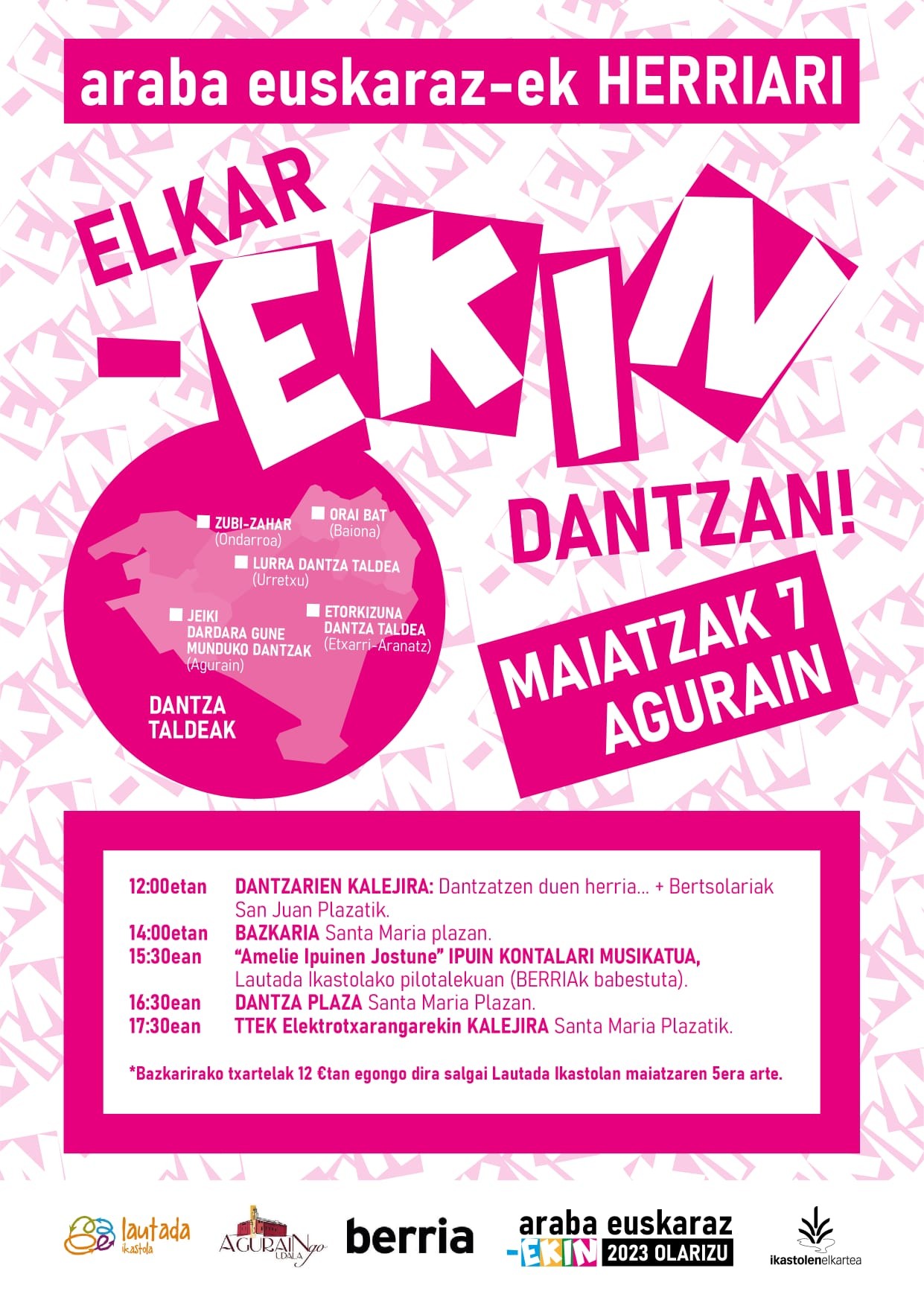 Araba Euskaraz-ek Herriari; Elkar-Ekin Dantzan Agurainen
