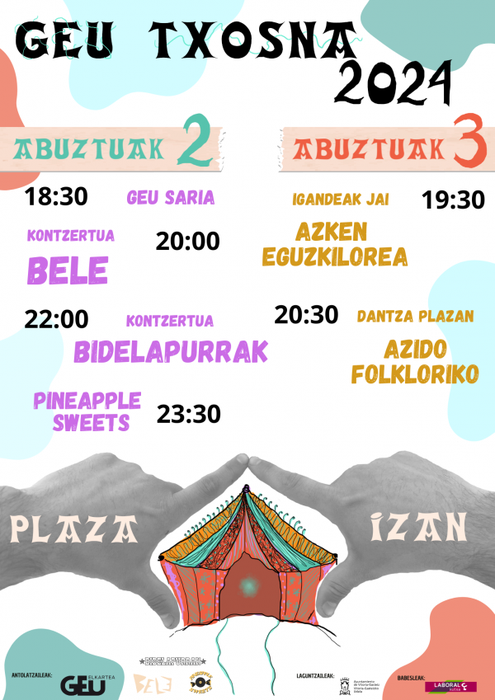 [PLAZA IZAN] Euskal Gunearen inaugurazioa+Geu saria+kontzertuak