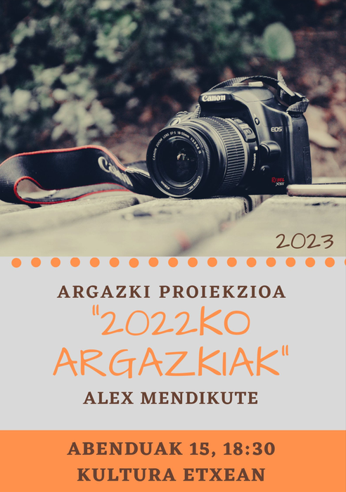 Alex Mendikuteren argazkien proiekzioa