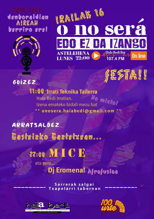 Edo ez da izango festa, Mice