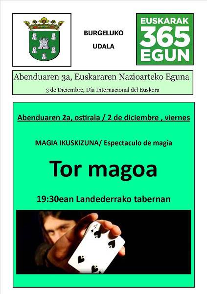 'Tor Magoa' Burgeluko Euskararen Astea