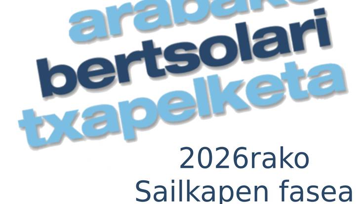 Zabalik da 2026ko Arabako bertsolari txapelketarako sailkapen fasean izen-emate epea