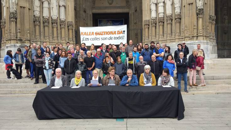 Hiriko espazioak erabiltzeko eskubidea defendatu dute gizarte eragileek