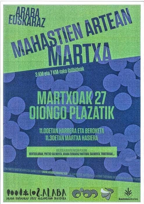 [ARABA EUSKARAZ 2022] Mahastien artean martxa