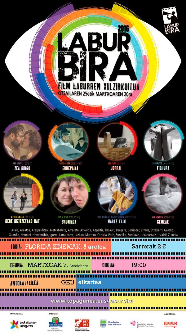 LABURBIRA 2016 euskarazko film laburren emanaldia