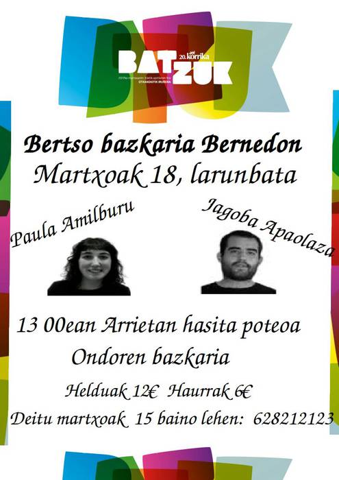 [KORRIKA KULTURALA] Bertso bazkaria Bernedon