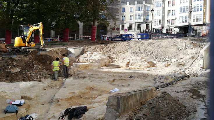 Hezur hondarrak aurkitu dituzte Espainiako Bankuaren inguruko lanetan