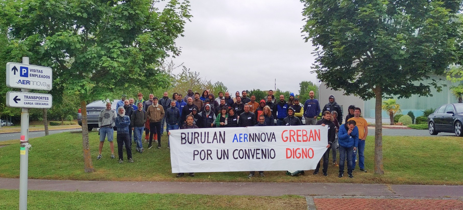 Aernnova-Burulaneko lehen greba egunak ekoizpena gelditu du