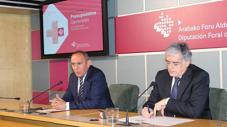 Arabako 2018rako aurrekontuen proiektua aurkeztu dute