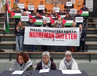 Israelekin harreman oro etetera deitu du Palestinarekin Elkartasuna taldeak