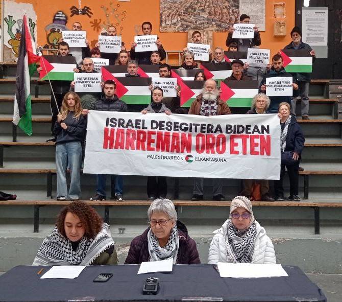 Israelekin harreman oro etetera deitu du Palestinarekin Elkartasuna taldeak