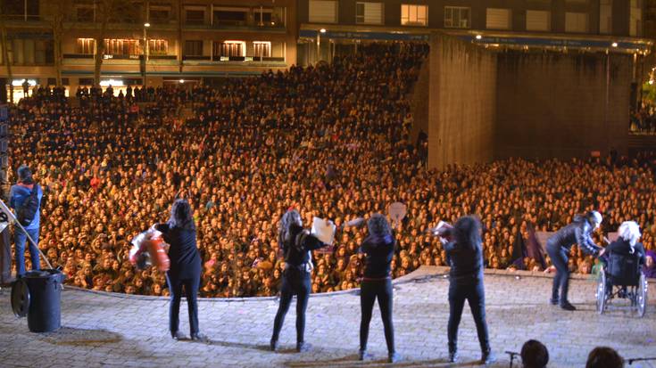 Borroka feministak gainezka egin du Gasteizko kaleetan