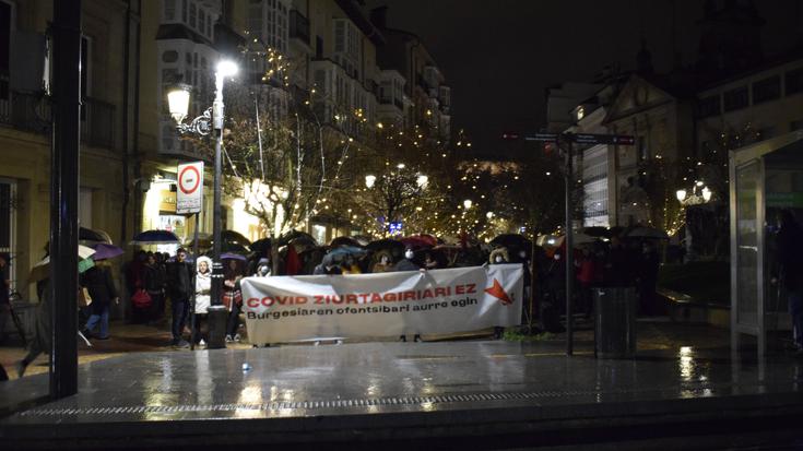 Covid ziurtagiriaren aurka mobilizatu da GKS, baita Gasteizen ere