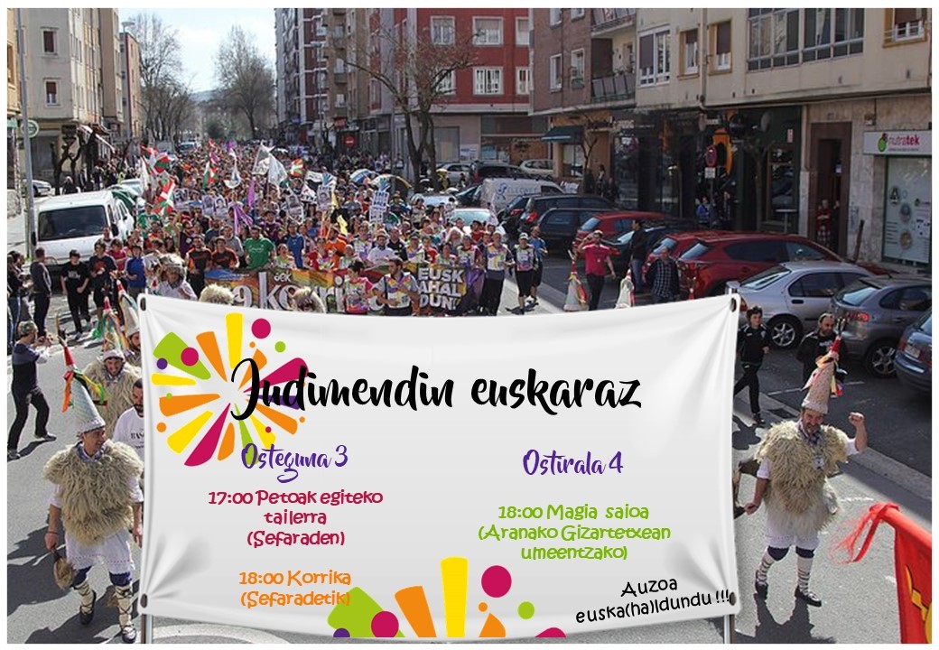 Judimendin Korrika sinboliko bat antolatu dute Euskararen Eguna ospatzeko