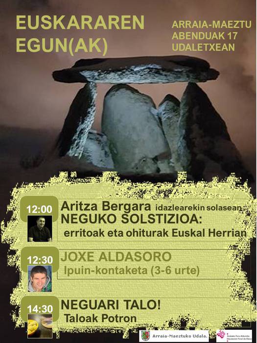 [EUSKARAREN EGUN(A)K] 'Neguko solstizioak, erritoak eta ohiturak Euskal Herrian', Aritza Bergara idazlearekin