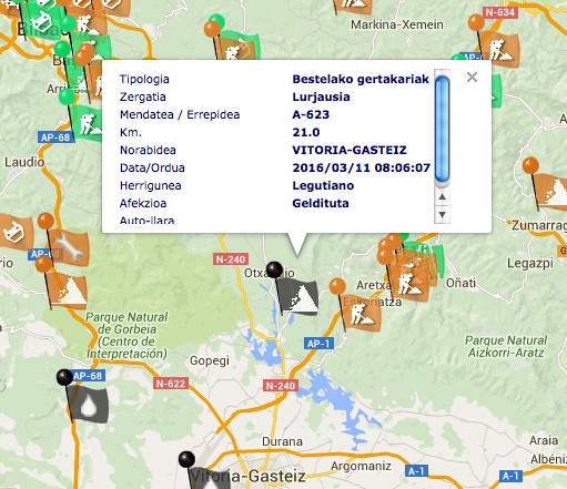 Ireki dute Legutioko errepidea, lur-jausi baten ondorioz itxi eta gero