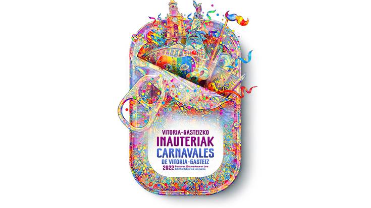 Ruben Garcia Lucasen 'Lata', 2022ko Gasteizko Inauterietako kartel ofiziala