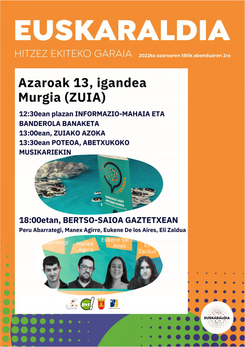 [EUSKARALDIA-ZUIA] Poteoa eta bertso saioa