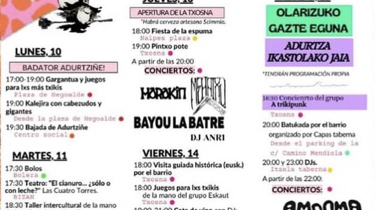 Adurtzako jaiak, bisita gidatua auzoan