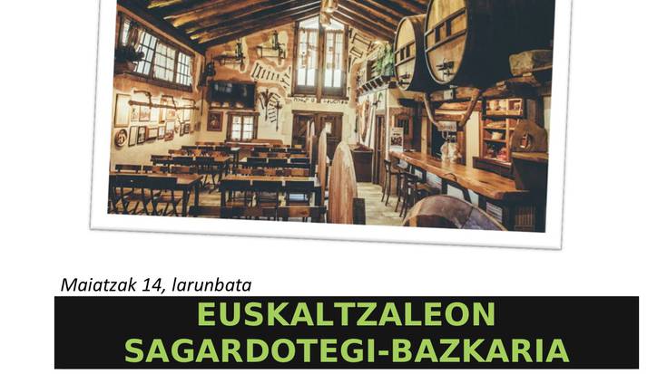 Sagardotegi bazkaria Sarburu eta Zabalgana euskara taldeek antolatuta