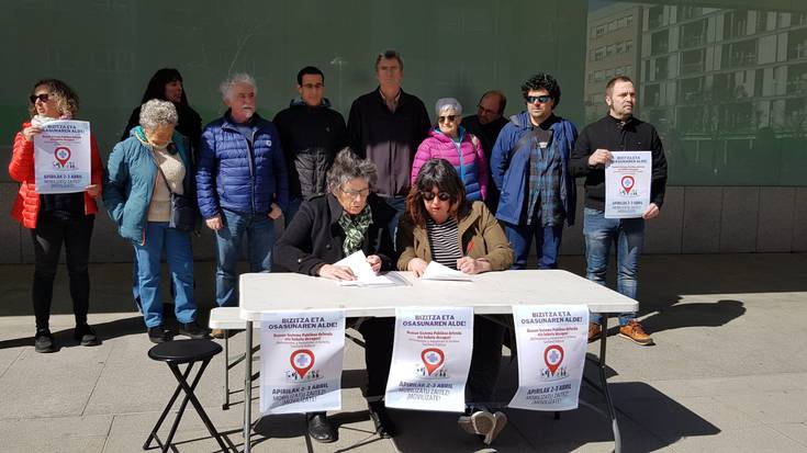 Osasun sistema publikoaren aldeko mobilizazioak deitu dituzte Hego Euskal Herrian