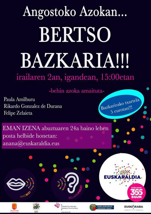 [ANGOSTOKO AZOKA] Bertso bazkaria