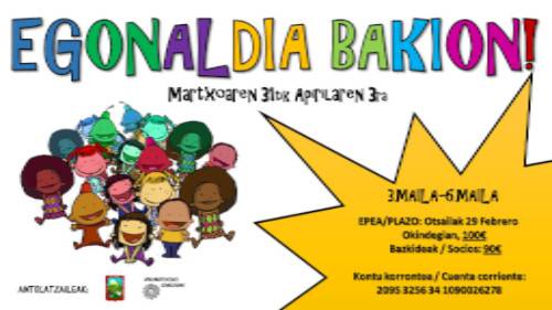 URKABUSTAIZ: Egonaldia bakion