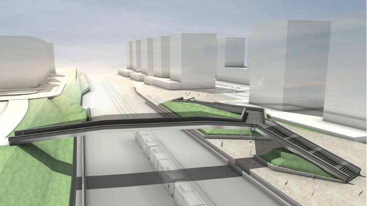 Salburuko gizarte-etxea eta Borinbizkarrako pasabidea, iruditan