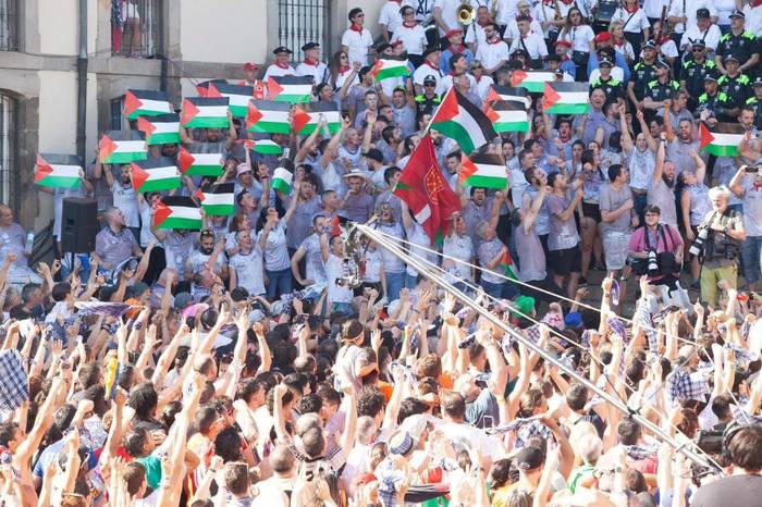 Palestinaren aldeko aldarria izango da San Migelgo balkoian