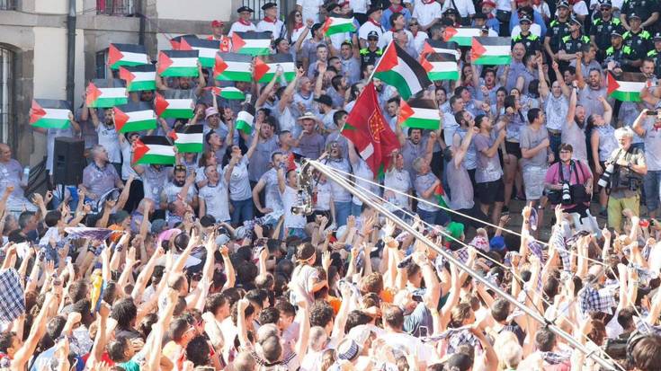 Palestinaren aldeko aldarria izango da San Migelgo balkoian