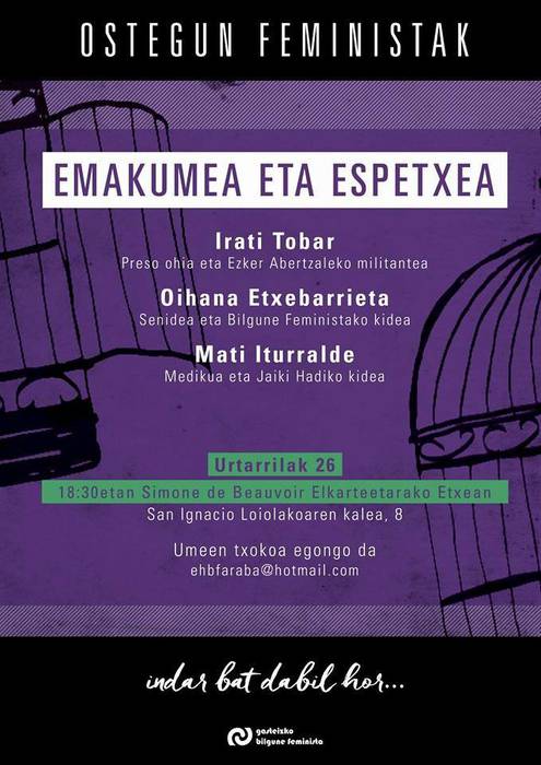 [OSTEGUN FEMINISTAK] 'Emakumea eta espetxea'