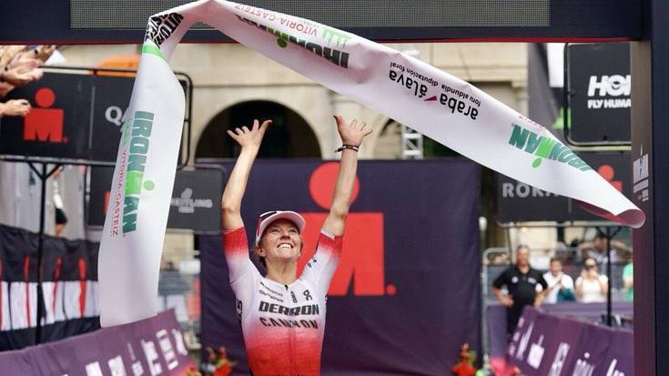 Julie Derron eta Julian Phillip Becker, aurtengo Gasteizko Ironmanaren irabazle