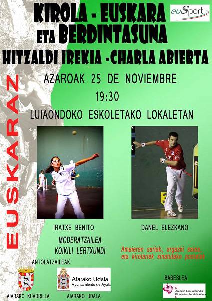 [HITZALDIA] Kirola, euskara eta berdintasuna