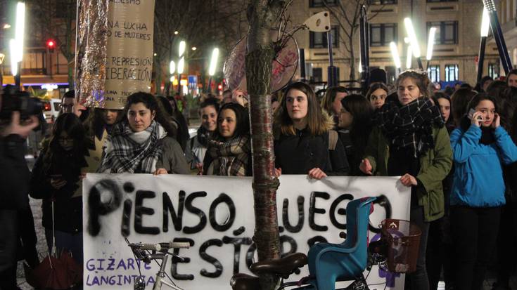 Emakumeen Nazioarteko Egunaren manifestazioa, iruditan