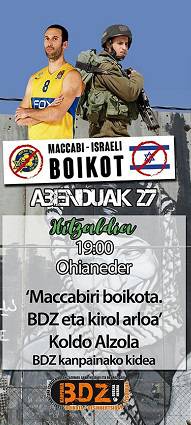[HITZALDIA] 'Maccabiri boikota. BDZ eta kirol arloa'