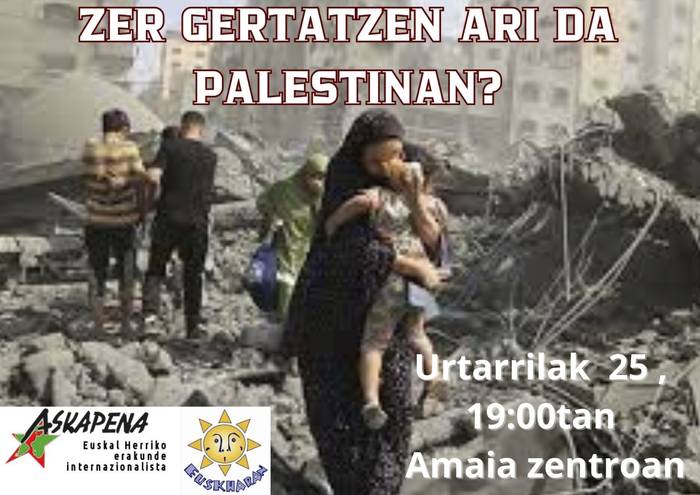 'Zer gertatzen ari da Palestinan?'