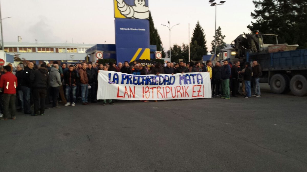 Hil da Michelin enpresan lan istripua izan zuen langilea