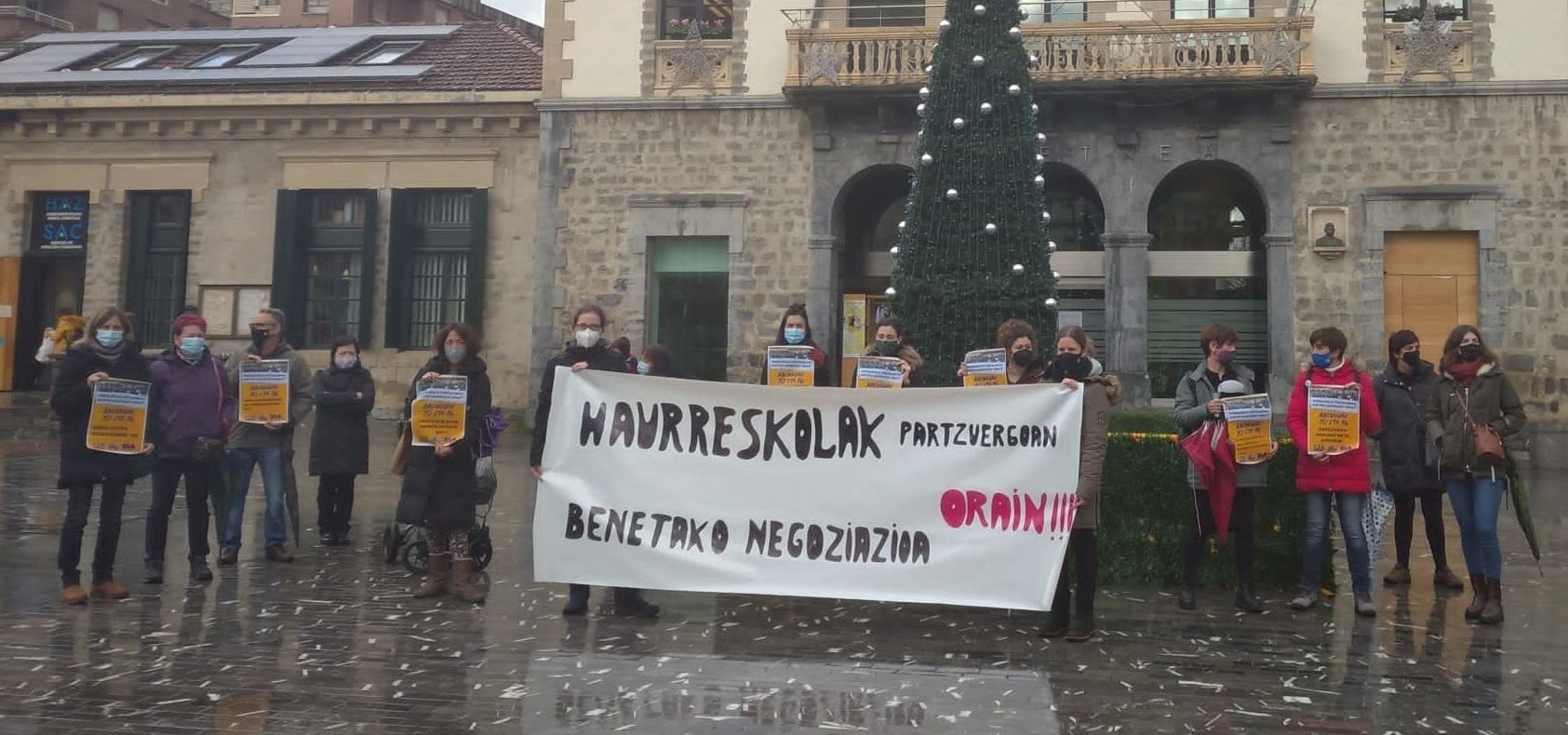 Haurreskolak Partzuergoko greba deialdiak jarraipen zabala izan du
