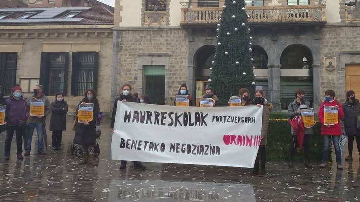 Haurreskolak Partzuergoko greba deialdiak jarraipen zabala izan du