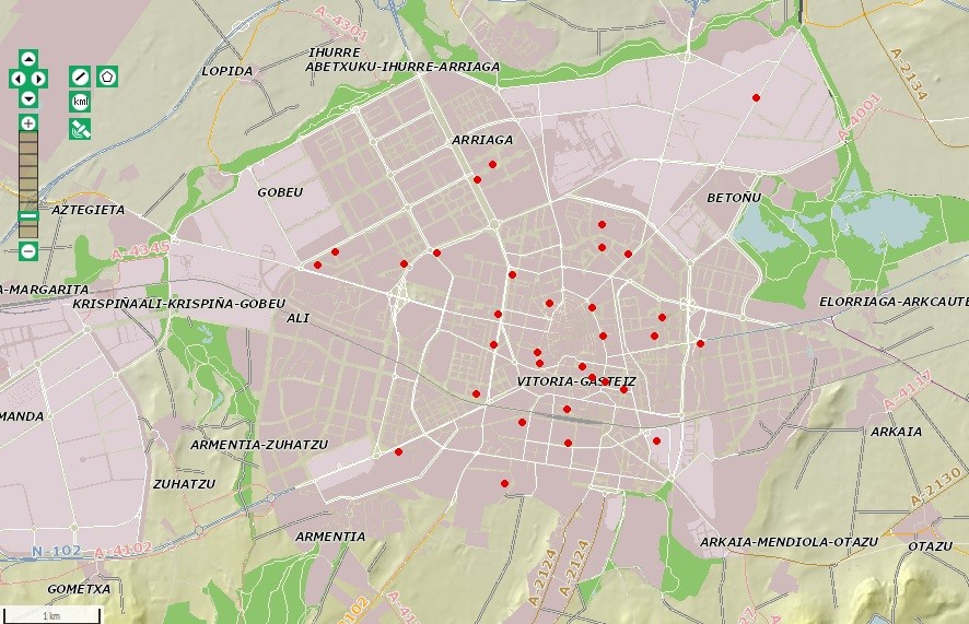 Gasteizek antenen mapa osatuko du