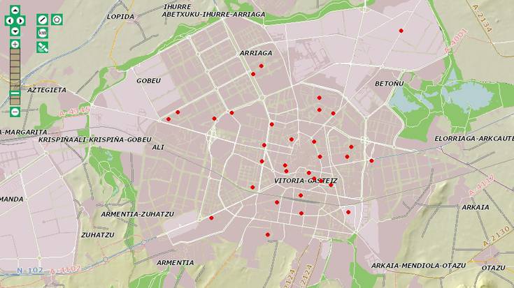 Gasteizek antenen mapa osatuko du