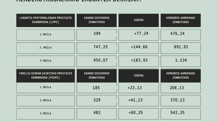 Mendekotasunaren laguntza ekonomikoak igotzea onartu du aldundiak