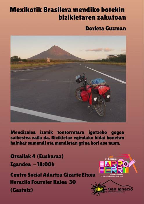 Adurtzatik Mundura: Mexikotik Brasilera mendiko botekin bizikletaren zakutoan