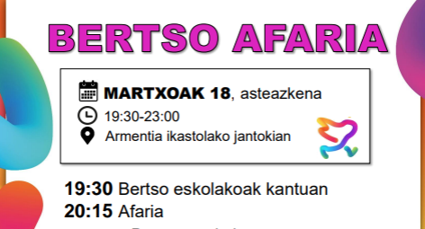 Aroa Arrizubieta, Peru Abarrategi, Bertso eskolako bertsolariak