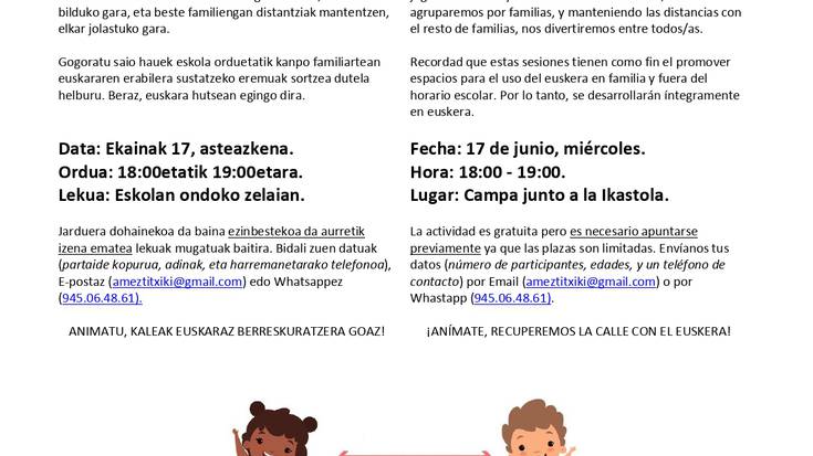 [JARDUNALDIA] Familiartean Euskaraz