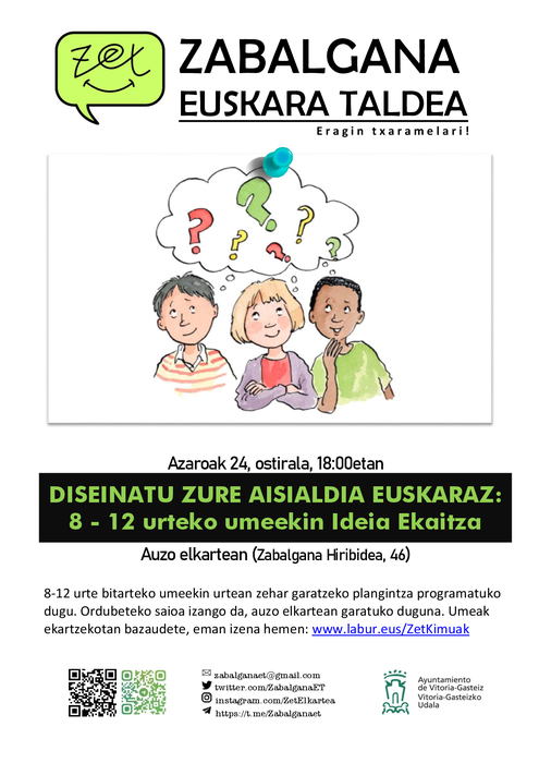 Diseinatu zure aisialdia euskaraz