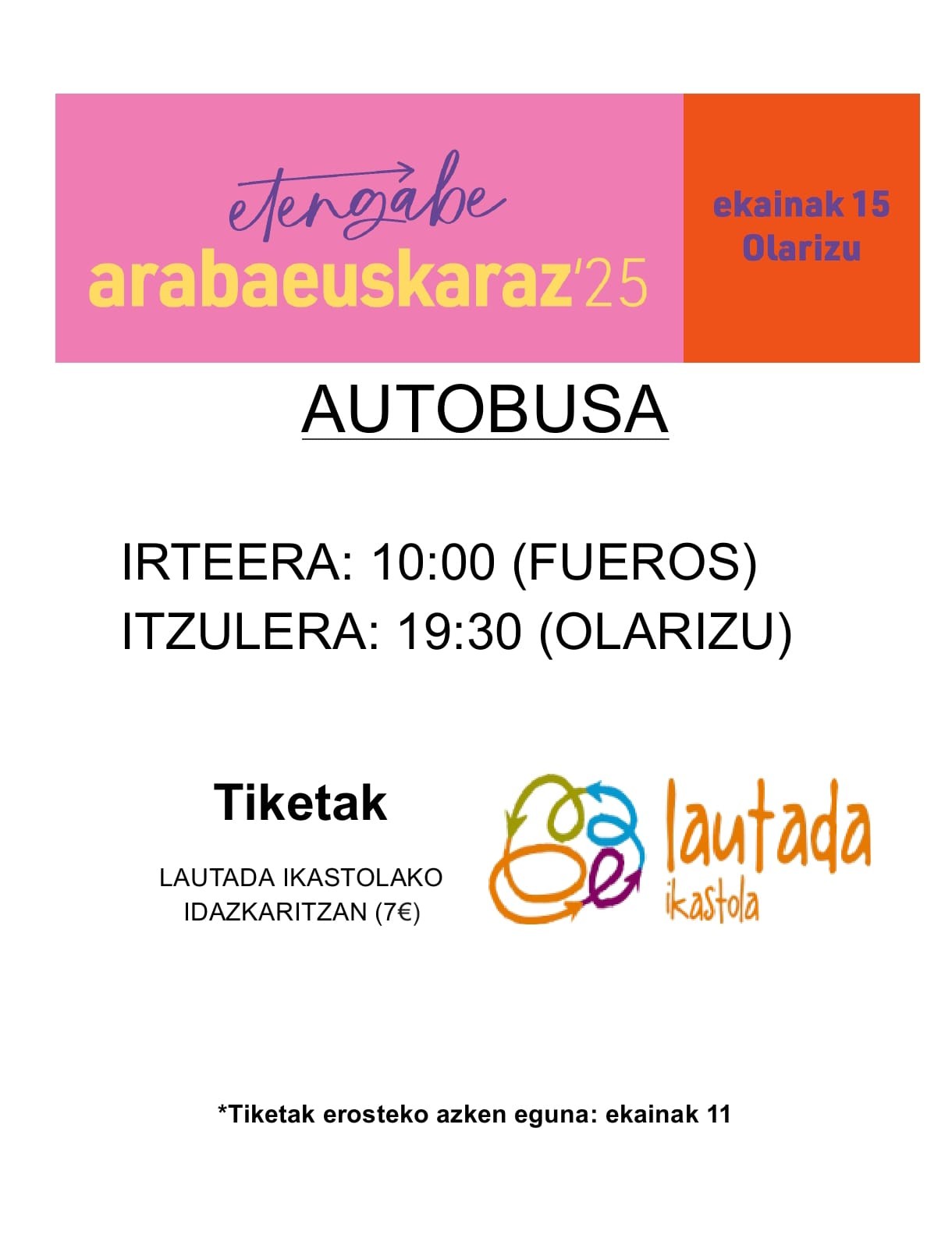 Ekainak 15, Araba Euskaraz!