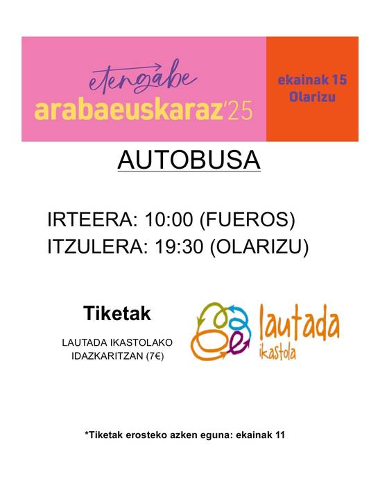 Ekainak 15, Araba Euskaraz!